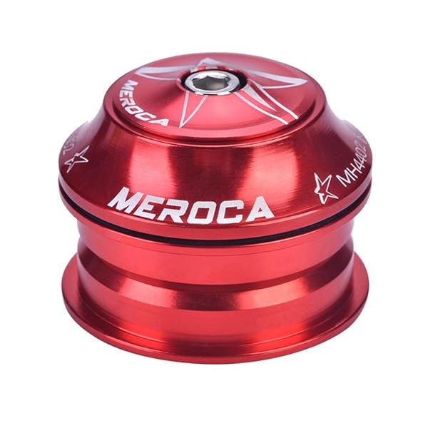 Tbest "1 1/8" Aluminium Alloy Mountain Bike Headset for 44mm Head Tube - Threadless ZS44 (Red)"