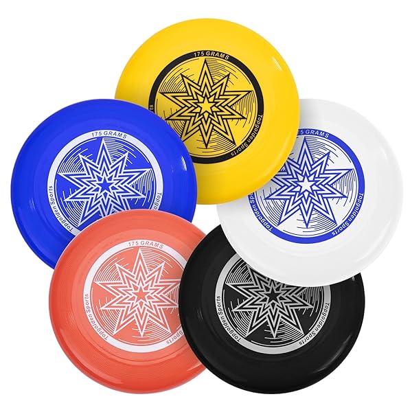 10.75 Inch Ultimate Flying Discs - 175g Sport Discs in 5 Vibrant Colors for Fun & Games - Image 9