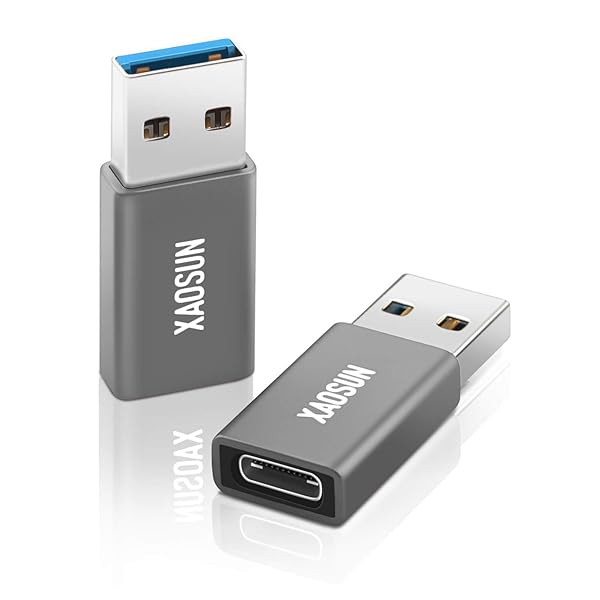 10Gbps USB C to USB A Adapter 2-Pack | Fast Charging & Data Sync for iPhone 15, Laptops & More