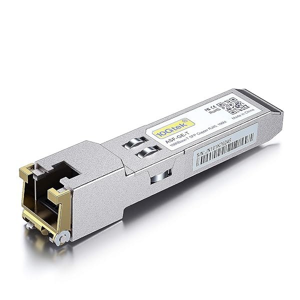 10Gtek 10Gtek 1.25G SFP-T Copper SFP Module for Cisco, Meraki, Fortinet & More - High-Speed RJ45 Transceiver