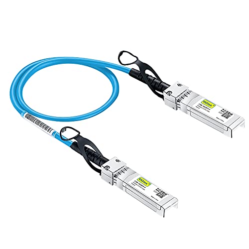 10Gtek Blue 10G SFP+ DAC Cable Twinax for Ubiquiti UniFi Devices 0.3 Meter 1ft High Speed Connection