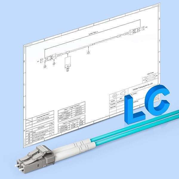 10Gtek LC to LC OM3 10Gb Fiber Patch Cable - 2M Aqua Duplex 50/125?m LSZH, 10-Pack for SFP Transceivers - Image 8