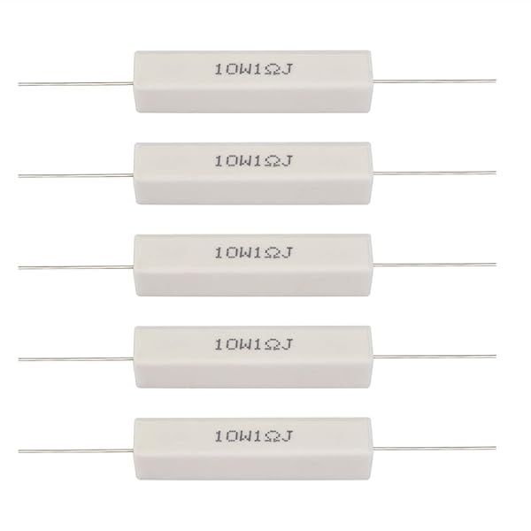 10PC Speaker Divider Resistor Kit - 10W Cement Resistors for Audio Equipment & Crossovers (1 Ohm)