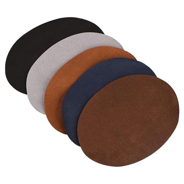 10pcs Iron-On PU Leather Patches - 5 Color Oval Sewing & Repair Patches for Elbows - Image 2
