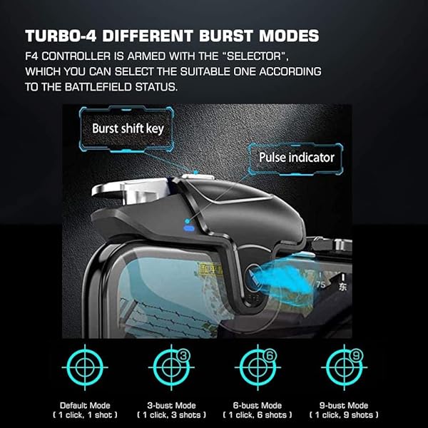 11-in-1 PUBG Mobile Game Controller with Cooling Fan - 40 Shots/Second for PUBG, Fortnite & Call of Duty - Image 4