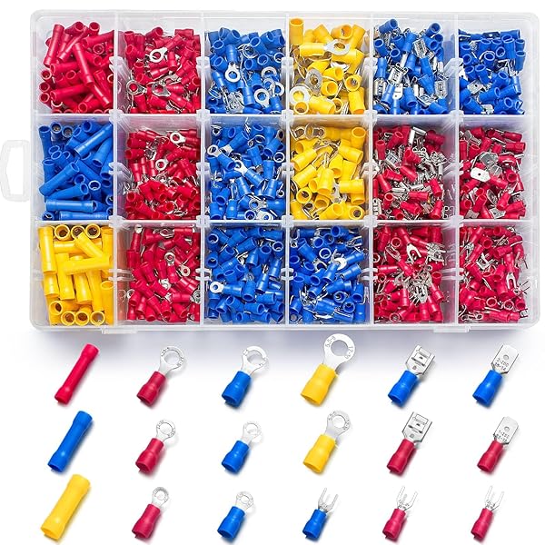 1200PCS Electrical Connector Kit - Sopoby Automotive Insulated Crimp Terminals & Connectors for Wiring - Image 2