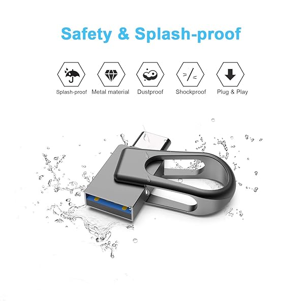 128GB USB C Flash Drive - 2-in-1 USB 3.0 Thumb Drive for Android, Tablets & MacBook - Image 5