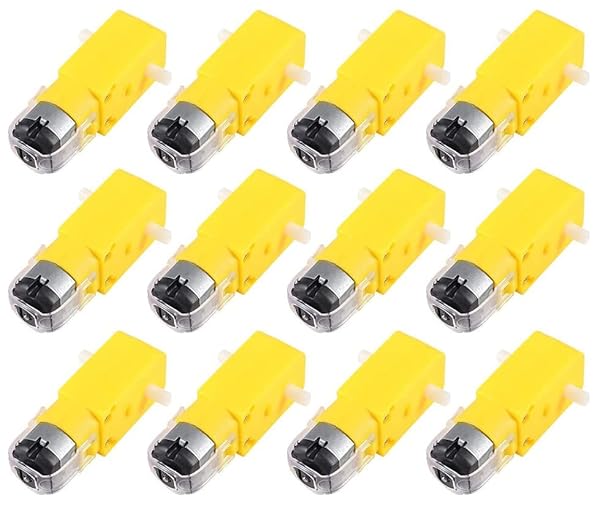 12pcs TT Motor DC Electric Motor 3V-6V Dual Shaft Geared Motor Magnetic Gearbox Engine Motor for DIY Smart Car Robot Toys Cars Chassis Models