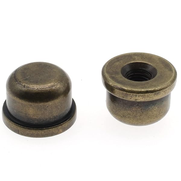 Buy 1/4-27 Bronze Lamp Finials Caps - 2 Pcs Solid Tapped Tops for Lamp Shade Holder & Harp