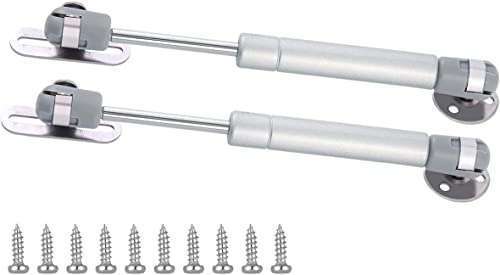 150N Gas Support Hinges for Cabinets - 6 Inch Soft Open & Close Lift Supports (2 Pack)