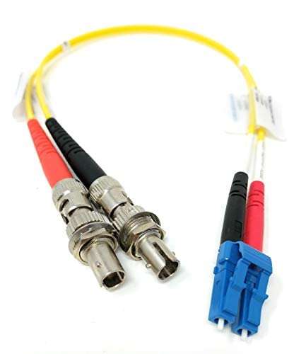 1ft Fiber Optic Adapter Cable LC Male to ST Female Singlemode 9/125 Duplex - High-Quality Connection