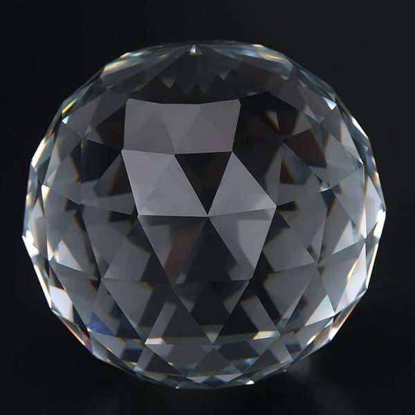 80mm Clear Crystal Prism Ball for Home Decor & Photography - Stunning Sun Catcher