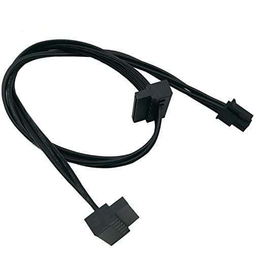 COMeap COMeap 2-Pack SATA Power Cable for Lenovo Motherboard - 18-inch Right-Angle HDD Adapter