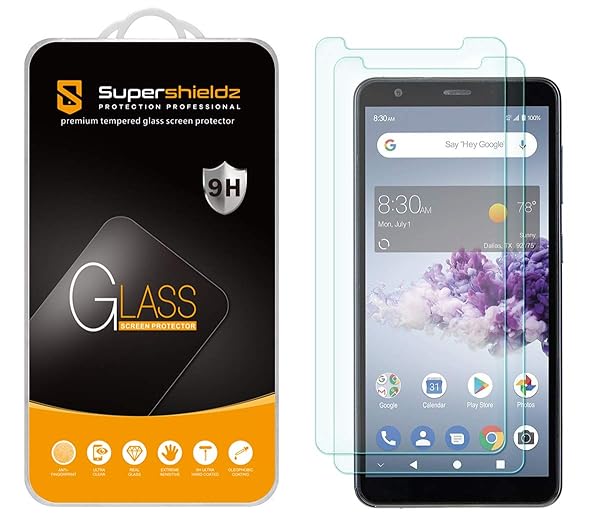 Supershieldz 2 Pack Tempered Glass Screen Protector for ZTE Blade A3 Prime Anti Scratch Bubble Free