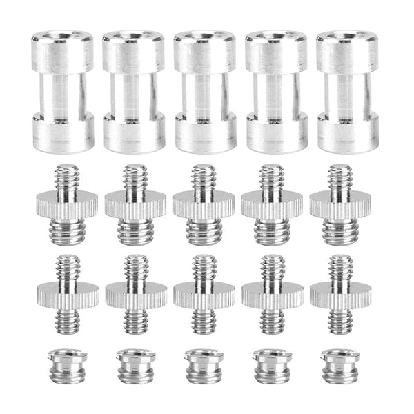 "20Pcs Camera Mount Screw Kit - 1/4" to 3/8" Adapter for DSLR, Tripod, Flash & Light Stand"