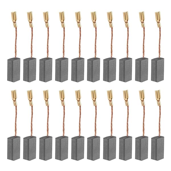Hilitand 20pcs Replacement Carbon Brushes for Electric Motor Drill - High Conductivity 5x8x16mm
