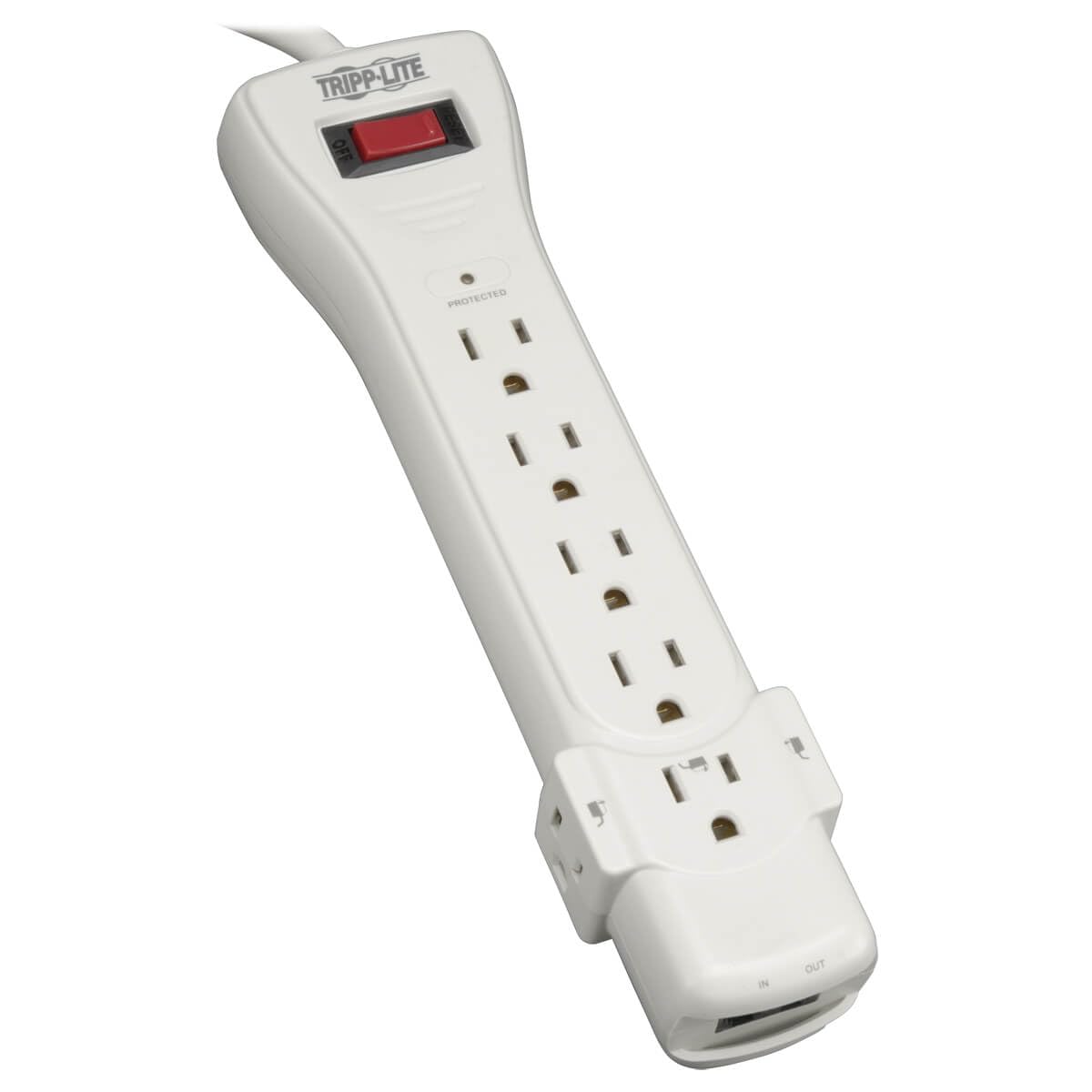 Tripp Lite 7 Outlet Surge Protector with 12ft Cord & RJ11 - $50K Insurance | Super6TEL12