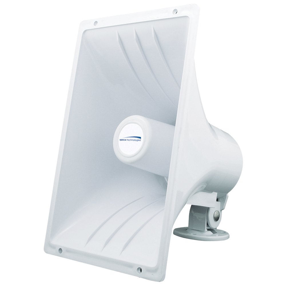 "Speco SPC40RP Hailer Horn 40W - 8" x 6.5" x 11" White | High-Quality Sound & Durability"