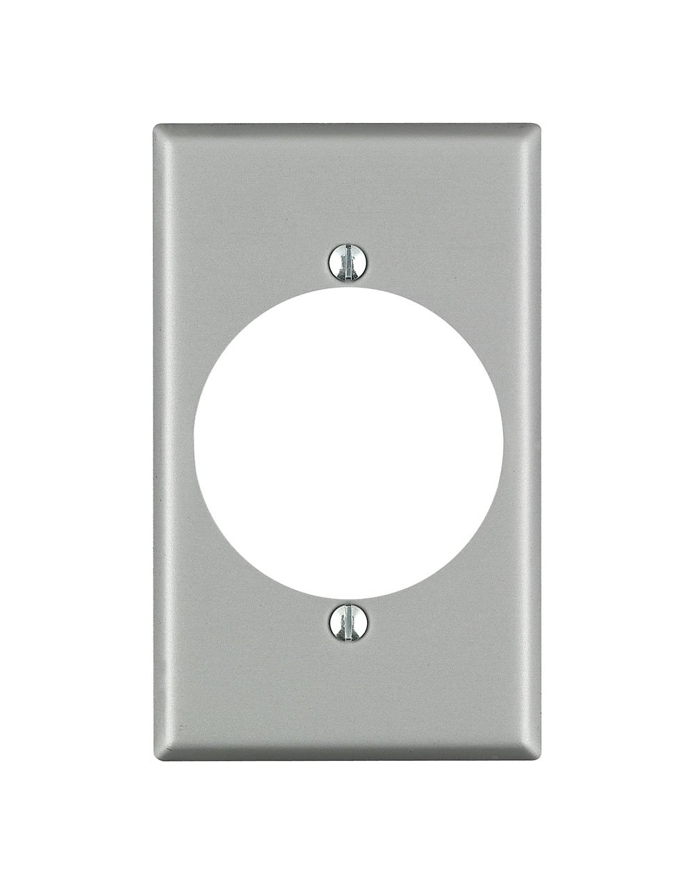 Leviton 4927 1-Gang Flush Mount Wallplate - Durable Steel & Aluminum Device Receptacle, 2.15 Inch Diameter