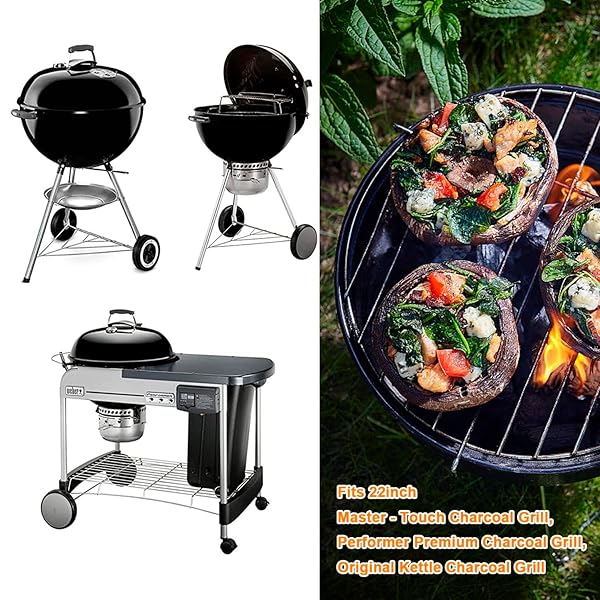 22-1 2-Inch One-Touch Cleaning System Kit, 7444 Replacement Parts-Grill Damper for Weber Grill, Also for Master-Touch Series, Performer Series, and - Image 7