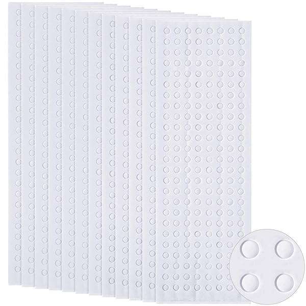 2400 Dual-Adhesive Foam Dots for Crafting | 3D Pop Dots, 12 Sheets, Perfect for DIY Art & Office Supplies