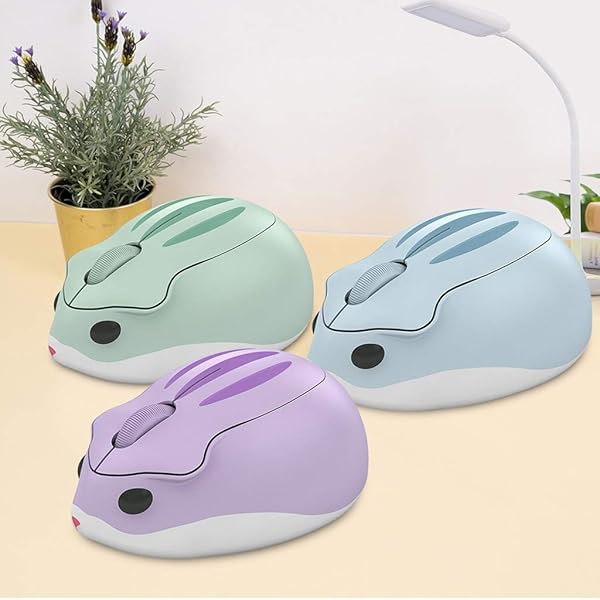 2.4GHz Wireless Cute Hamster Mouse - Quiet Portable 1200DPI USB Mice for Kids & Laptops - Perfect Gift for Girls (Purple) - Image 9