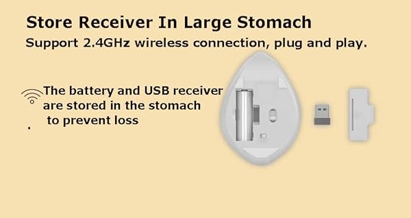 2.4GHz Wireless Cute Hamster Mouse - Quiet Portable 1200DPI USB Mice for Kids & Laptops - Perfect Gift for Girls (Purple) - Image 10