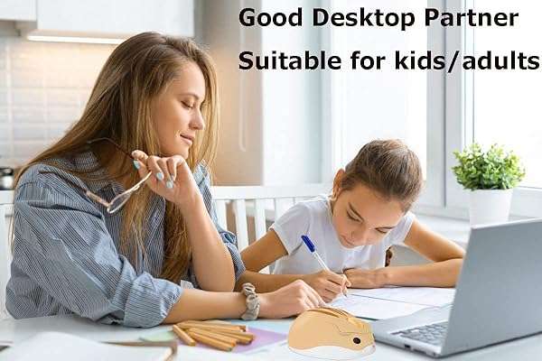 2.4GHz Cute Hamster Wireless Mouse - Quiet, Portable, 1200DPI USB Mice for PC & Mac - Perfect Gift for Kids & Adults (Yellow) - Image 4