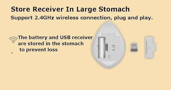 2.4GHz Cute Hamster Wireless Mouse - Quiet, Portable, 1200DPI USB Mice for PC & Mac - Perfect Gift for Kids & Adults (Yellow) - Image 9