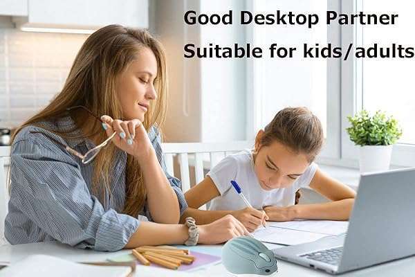 Buy Cute 2.4GHz Wireless Hamster Mouse - Quiet, Portable, 1200DPI USB for PC & Mac - Perfect Gift for Kids & Girls (Blue) - Image 5