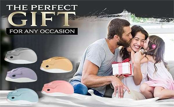 Buy Cute 2.4GHz Wireless Hamster Mouse - Quiet, Portable, 1200DPI USB for PC & Mac - Perfect Gift for Kids & Girls (Blue) - Image 6