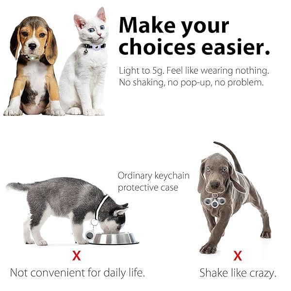 3-Pack Silicone AirTag Cat Collar Holders - Anti-Lost Cases for Dogs & Cats in Black, Orange & White - Image 6