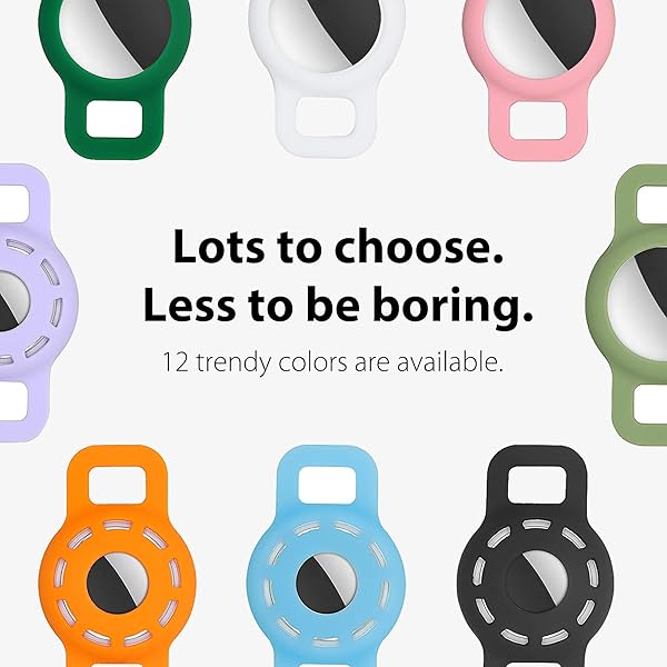 3-Pack Silicone AirTag Cat Collar Holders - Anti-Lost Cases for Dogs & Cats in Pink, Green & Purple - Image 10