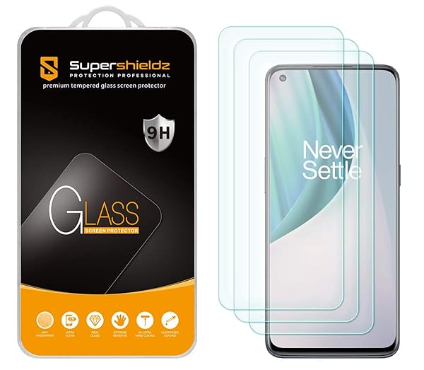 Supershieldz 3 Pack Tempered Glass Screen Protector for OnePlus Nord N10 5G Anti Scratch Bubble Free