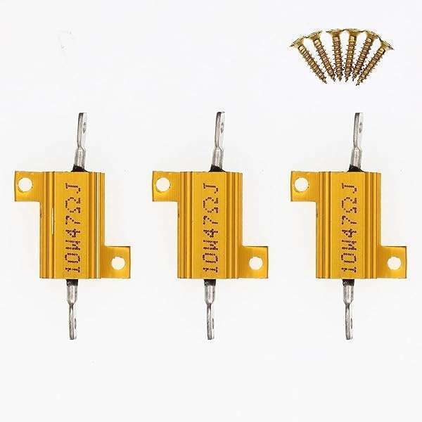 HUABAN 3-Pack 10W 47 Ohm High Power Aluminum Wirewound Resistors with Screws - Durable & Reliable
