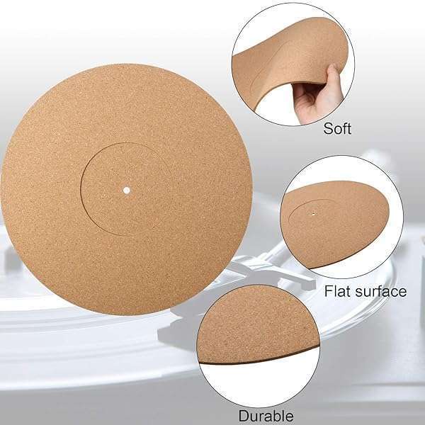 12-Inch Cork Turntable Mats - 3 Pack for Vinyl LPs | High Fidelity Noise Reduction for Audiophiles - Image 4