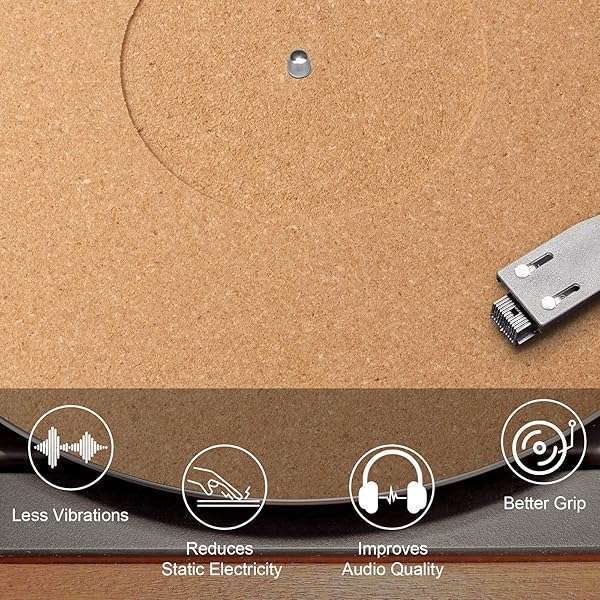 12-Inch Cork Turntable Mats - 3 Pack for Vinyl LPs | High Fidelity Noise Reduction for Audiophiles - Image 6