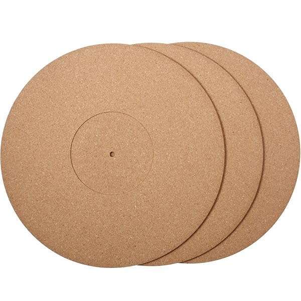 12-Inch Cork Turntable Mats - 3 Pack for Vinyl LPs | High Fidelity Noise Reduction for Audiophiles - Image 2