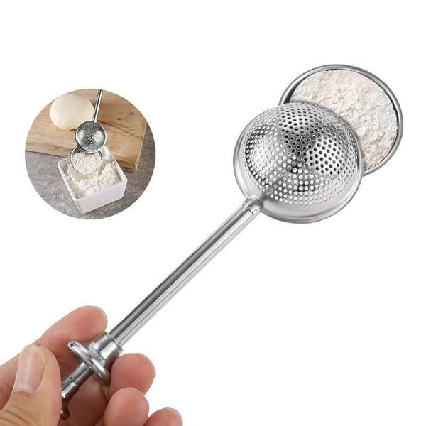 304 Silver Stainless Steel Flour Powder Filter Spoon Baker Dusting Wand for Sugar Flour Spices Kitchen Baking Tools and Accessories - Image 7