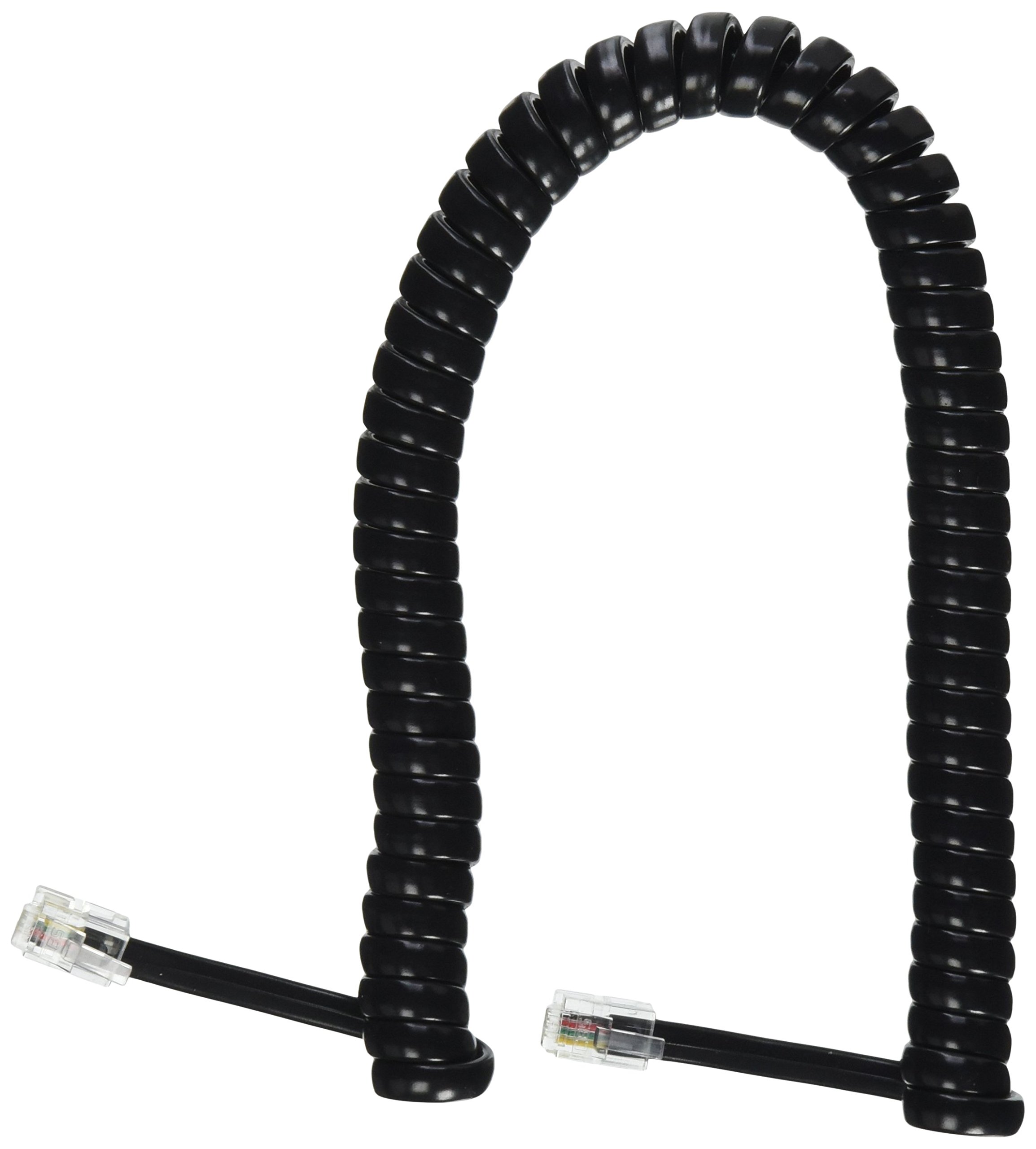 Buy 6' Handset Cord GCHA444006-FBK in Gloss Black - Durable & Stylish Phone Accessory