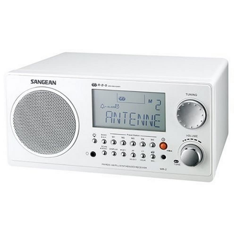 Buy SANGEAN WR-2WH AM/FM-RBDS Wooden Cabinet Radio - Digital Tuning & Stylish White Design