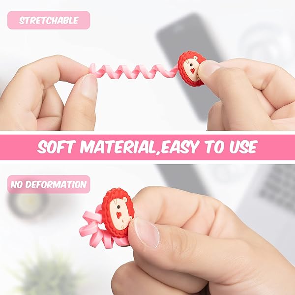 32 Colorful Cartoon USB Cable Protectors - Cute Silicone Animal Buddies for Data Lines - Image 4