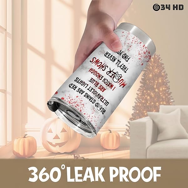 Horror Cat Tumbler 20 oz Stainless Steel Coffee Mug Unique Gift for Cat Lovers Halloween Christmas Birthday Mothers Day - Image 6