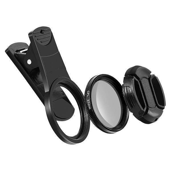 37mm CPL Filter for Smartphones - Universal Clip-On Polarizer Lens with Storage Bag - Image 3