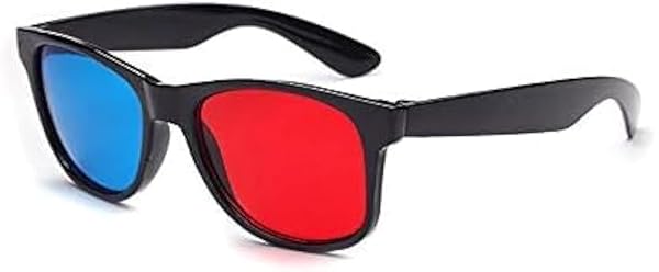 3D Red and Blue Glasses for TV Movies and Games Dimensional Anaglyph Video Frame Colorful Viewing Experience