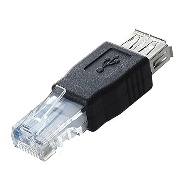 4 Pack USB to Ethernet Adapter USB to RJ45 Adapter 2.0 Female to LAN RJ45 8P8C Male Crystal Ethernet 10Mb 100Mb