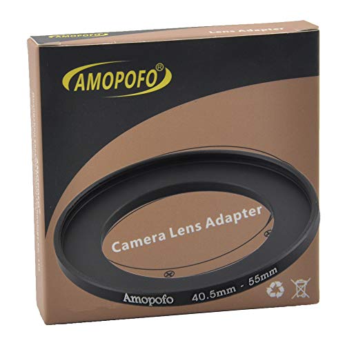 40.5 to 55mm Metal Step Up Ring Adapter for Canon, Nikon, Sony & Fuji - CNC Machined Aluminum for Filters