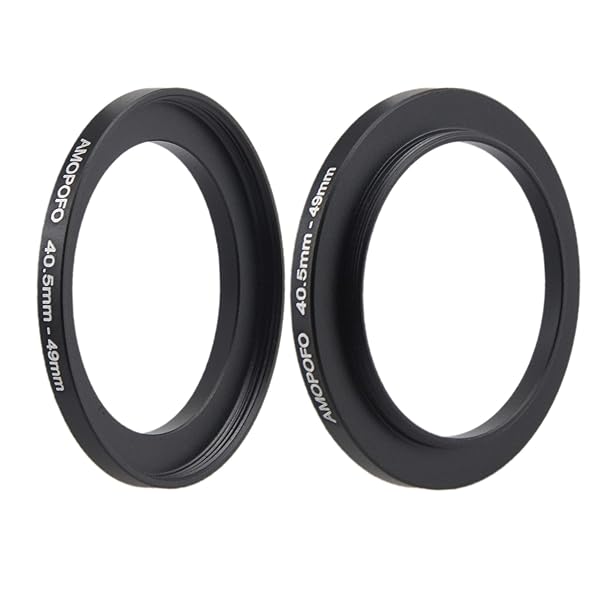 AMOPOFO 40.5mm to 49mm Camera Filter Adapter for UV ND CPL Filters Metal Step-Up Ring - Image 3