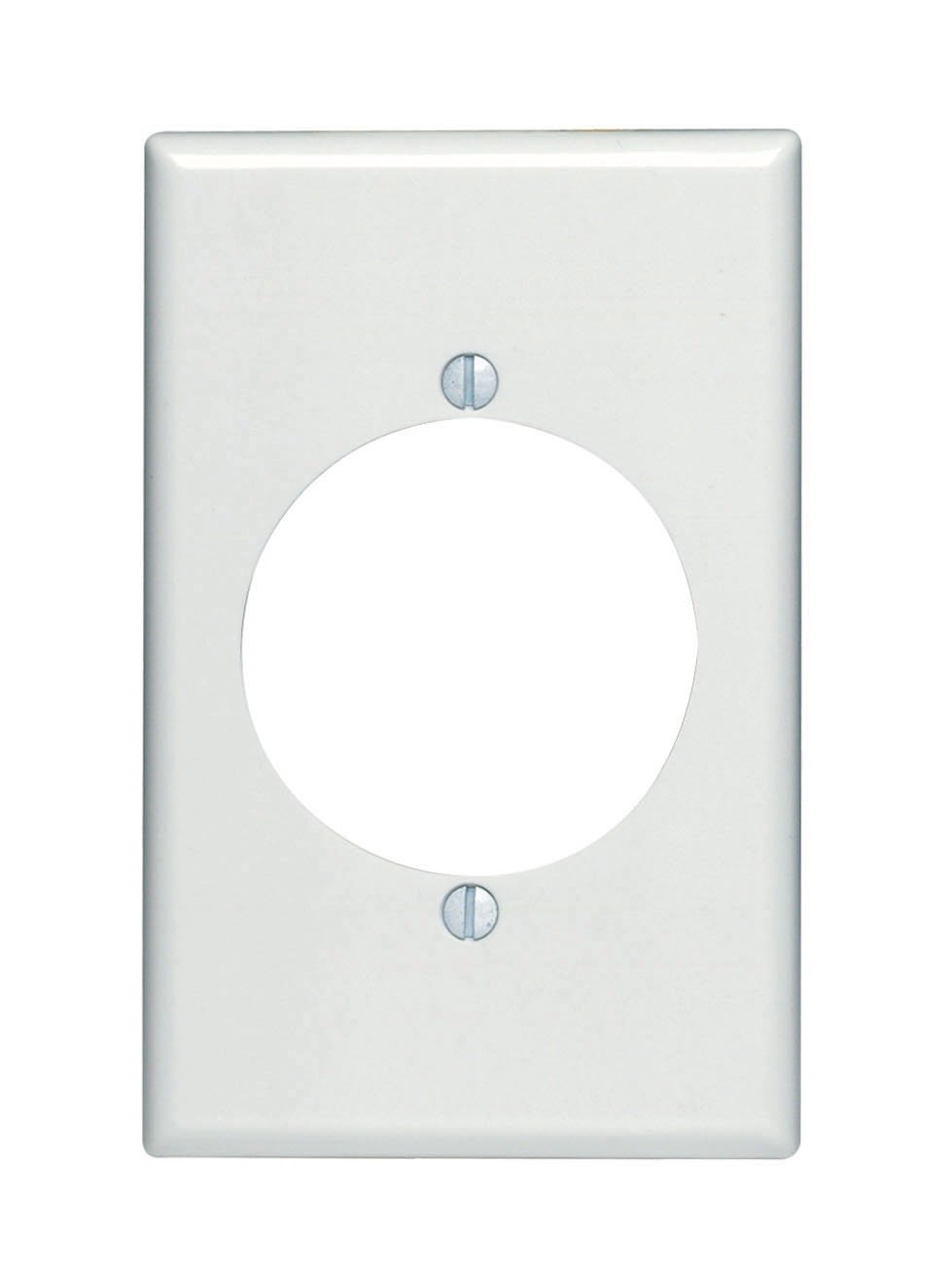 "Leviton 80528-W 1-Gang Midway Power Outlet Wallplate - 2.147" Diameter, White Finish"