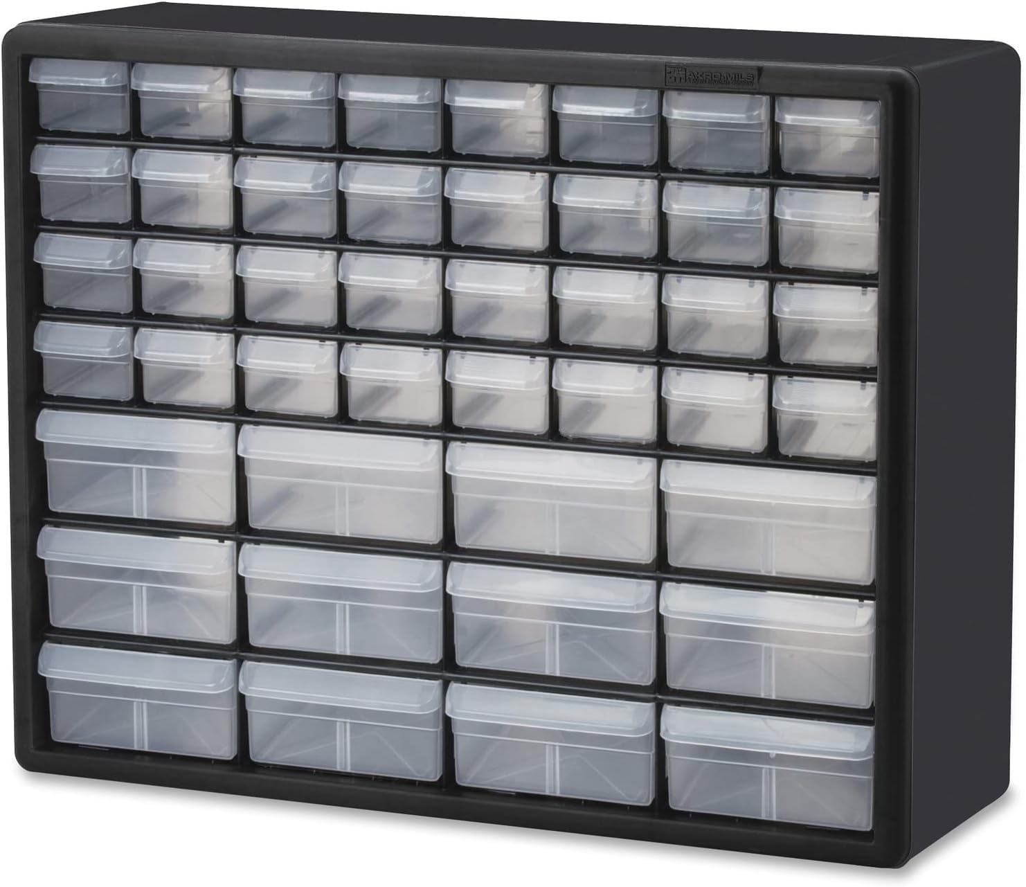 Akro-Mils 44-Drawer Storage Cabinet: Perfect for Garage, Beads, Legos, Makeup & More - 20x6x16 Black Organizer